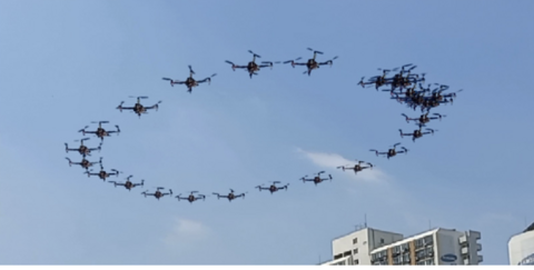 Output feedback control design for quadrotor using recursive least square dynamic inversion